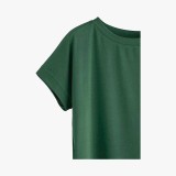 Women Solid Round Neck Cotton T-Shirt