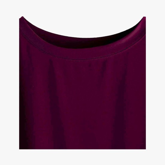 Women Solid Round Neck Cotton T-Shirt