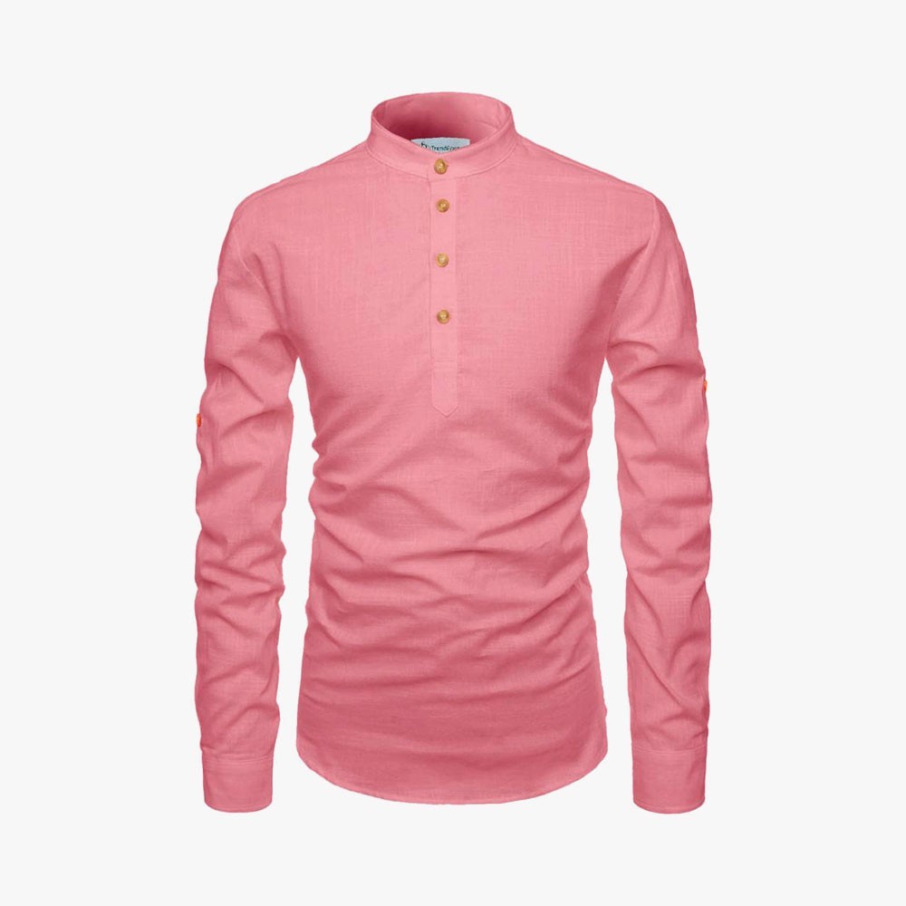 Men Solid Pure Cotton Straight Kurta For Men