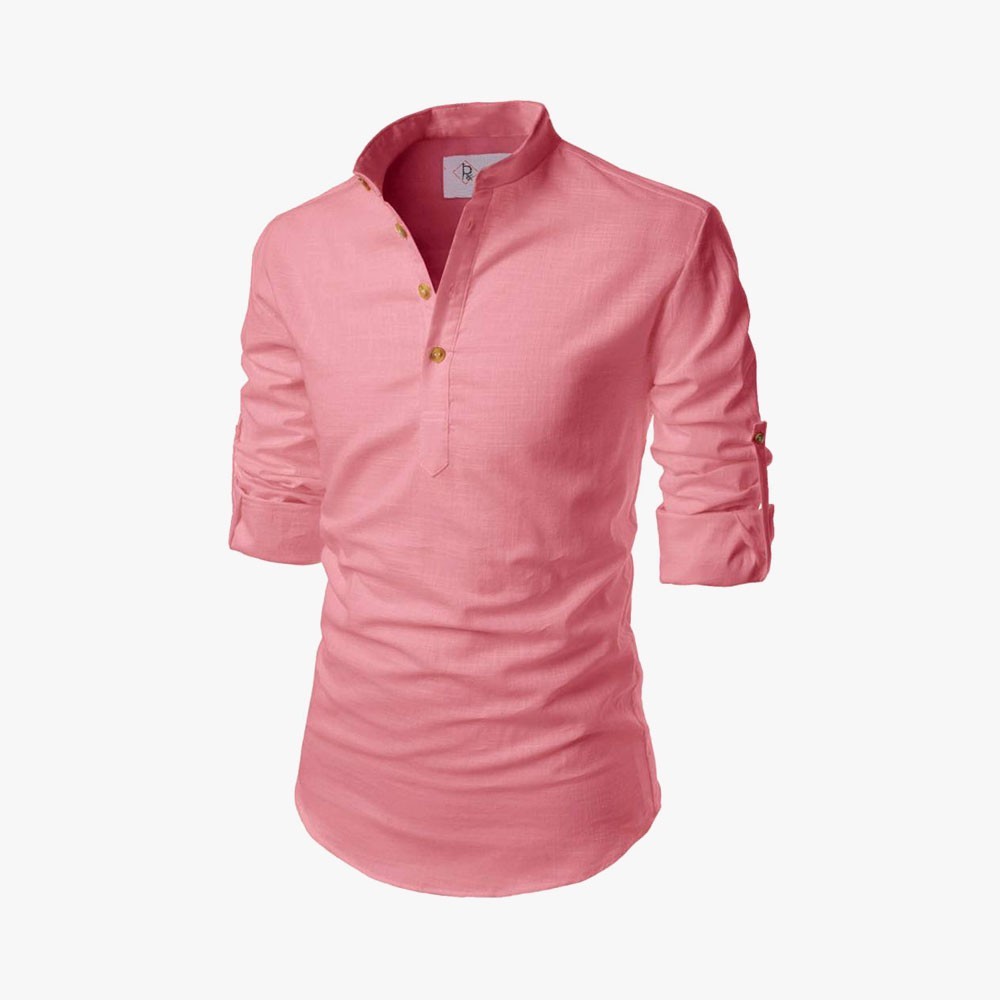 Men Solid Pure Cotton Straight Kurta For Men