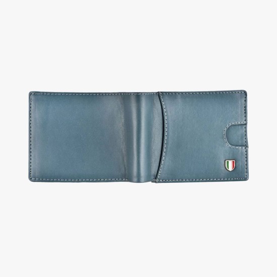 Faux Leather Casual Blue Wallet For Men