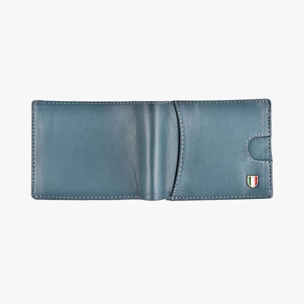 Faux Leather Casual Blue Wallet For Men
