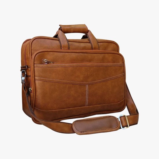 Loggin Synthetic Leather Laptop Executive Bag