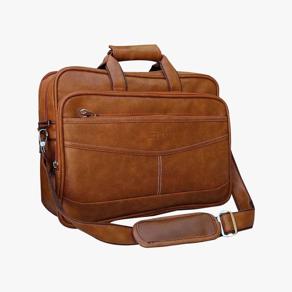 Loggin Synthetic Leather Laptop Executive Bag