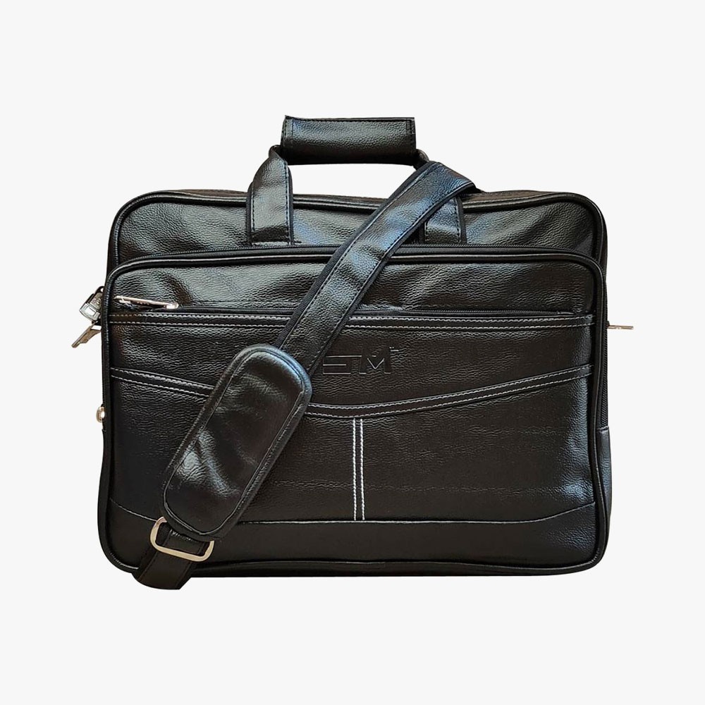 Loggin Synthetic Leather Laptop Executive Bag