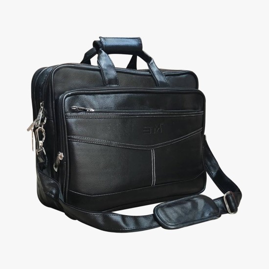 Loggin Synthetic Leather Laptop Executive Bag