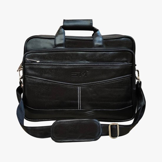 Loggin Synthetic Leather Laptop Executive Bag