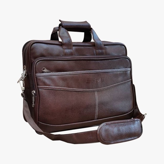 Loggin Synthetic Leather Laptop Executive Bag
